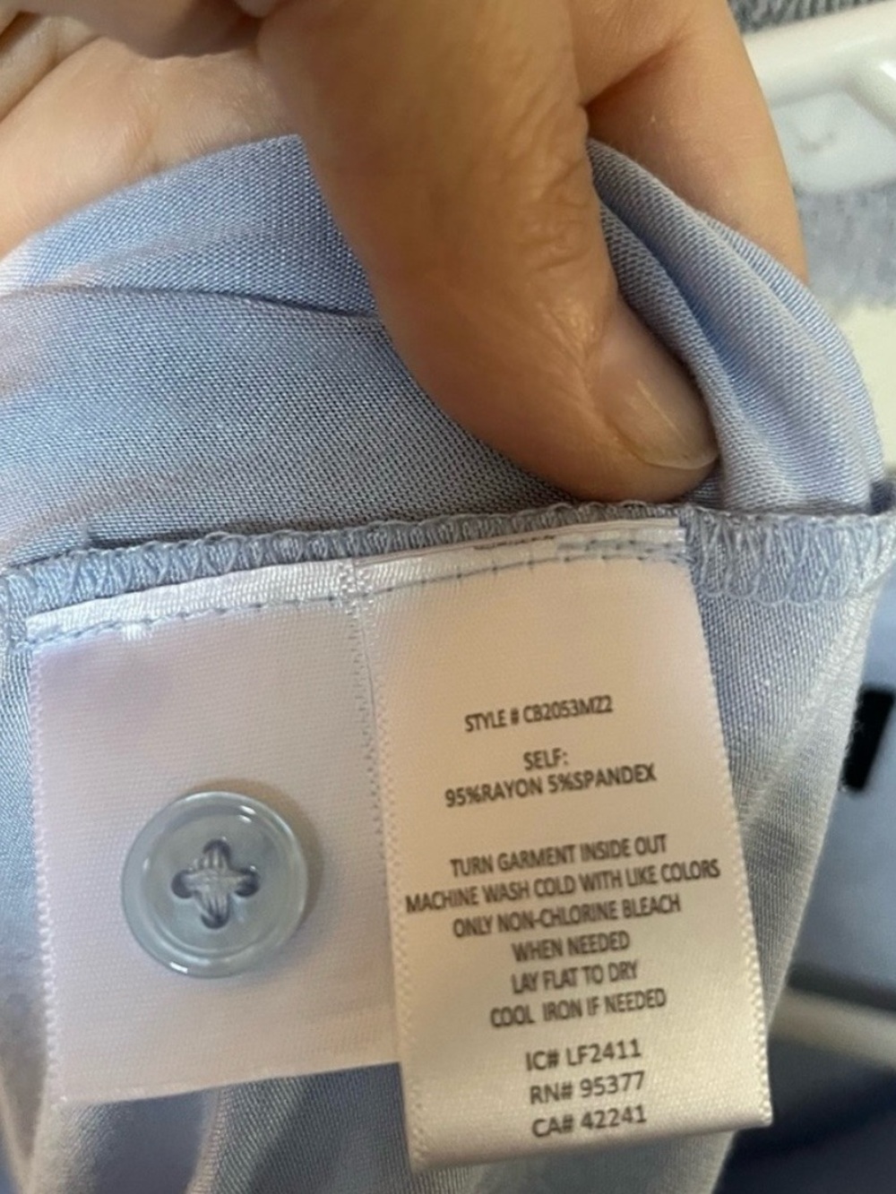 Sanctuary Light Blue Ruched Button-Down Top - Picture 3 of 4